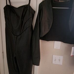 Elegant Black Jumpsuit with Jacket